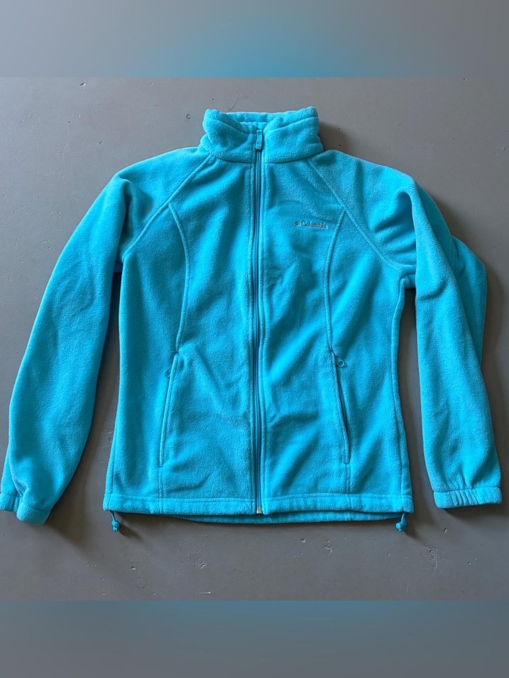 Columbia Benton Springs Full Zip Fleece Jacket Women's Medium Dolphin Blue